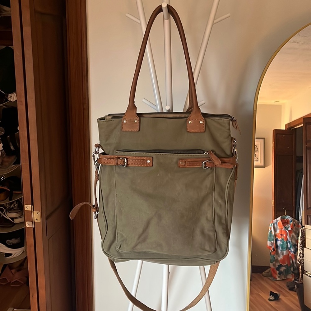 L.L. Bean Olive Canvas Tote